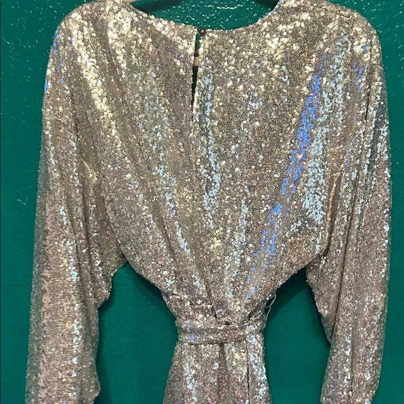 Anthropologie Sequin Wrap dress NWT! - Picture 9 of 12